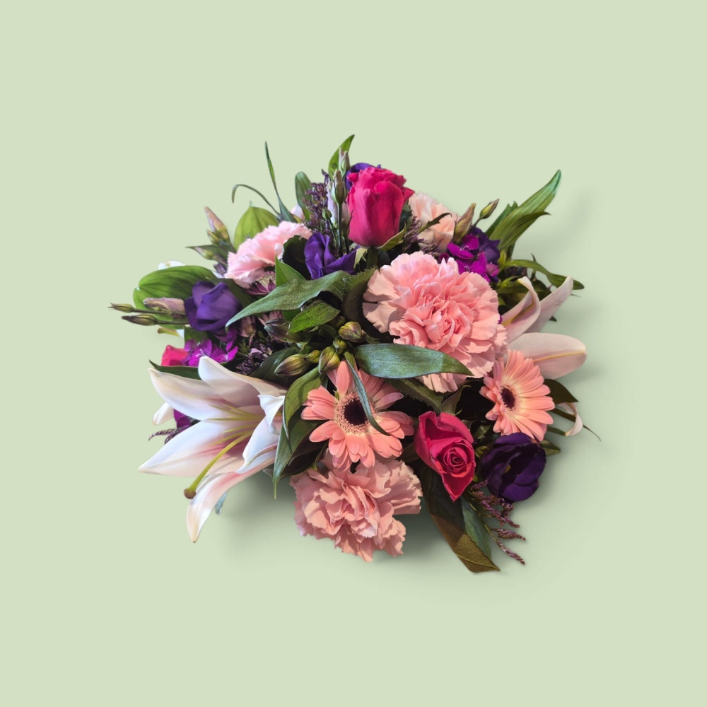 Pink & Purple Funeral Posy Product Image